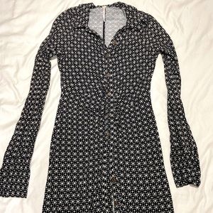 FREE PEOPLE Fitted and Flared Pattern Mini Dress (BRAND NEW)